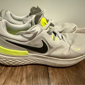 Nike Athletic Shoes in Gray and Neon Yellow